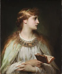 Ophelia William Shakespearen näytelmästä "Hamlet", noin 1864