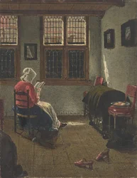 Lukeva nainen, Pieter Janssens Elingan mukaan, 1846-47