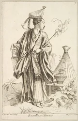 Kiinalainen esiintyjä, 1738-45.