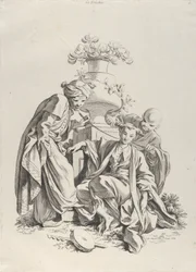 Kosketus, viidestä aistista, 1720-70.