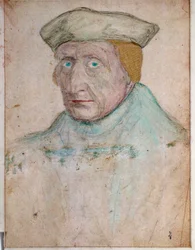Guillaume Bude (Budee) (Budaeus) (1467-1540), Fontainebleaun kuninkaallisen kirjakaupan päällikön muotokuva Francois Clouet