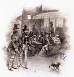 Kuva "" Profile of grisette""", joka kuuluu Receuil "" Mimi de Pinson" -yhtiölle Alfred de Musset