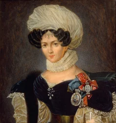 Prinsessan muotokuva Tatjana Vasilievna Golitsyna 1783-1841, 1830-luku