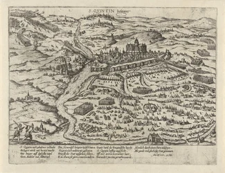 Saint-Quentinin piiritys, 1557 S. Quintin belägert (otsikko esineessä) Sarja 2: Tapahtumat Alankomaissa, 1555-1558 (sarjan nimi)