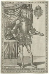Espanjan kuninkaan Philip II:n muotokuva Täyspitkät muotokuvat kuninkaista ja kuningattareista (sarjan nimi)
