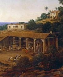 Sokeriruokomyllyt Brasiliassa, Frans Post (1612-1680), öljy kankaalle