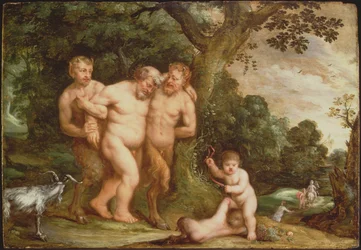 The Drunken Silenus (öljy paneelissa)