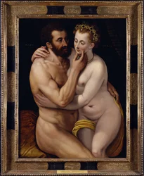 Mars ja Venus. Frans Floris the Groin -maalaus (Frans I of Vrient or Vriendt