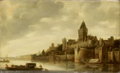 Näkymä Nijmegenin Valkhofiin, noin 1645-1650 (öljy paneelille).