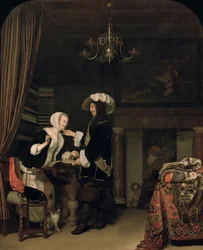 Cavalier in the Shop, 1660