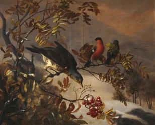 Linnut pihlajan oksalla