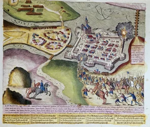 Adolf Schwarzenberg vangitsi Raabin 28.3.1598. 1653 Franz Hogenbergin (1535-1590) taidegrafiikka, Cabinet des Estampes, B.N, Pariisi.
