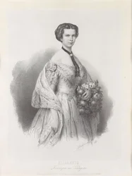 Itävallan keisarinna Elisabetin muotokuva, 1853.