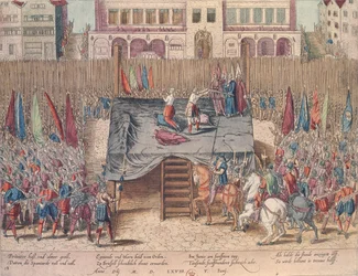 Hornesin kreivin Philippe II de Montmorencyn (1518-68) teloitus, Bryssel