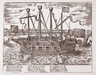 "Fin de la Guerre", sotalaiva, joka rakennettiin Yhdistyneitä provinsseja varten, 1585