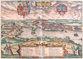 Gottorfin linna Schleswigissä (Pohjois-Saksa) (kaiverrus
