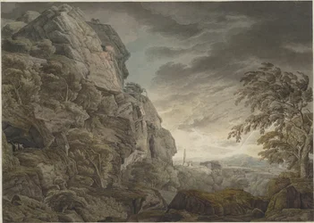 Sankarillinen maisema ukkosmyrskyssä, n. 1790.