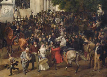 Paraati Opernplatzilla Berliinissä Detail, 1824-1830