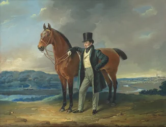 Wilhelm Christian Benecke von Groditzberg, 1828 (pastelli kankaalle asetettu paperille)