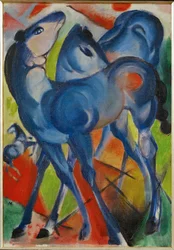 Blue fillies (maalaus kankaalle)