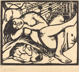 Nukkuva paimentar Schlafende Hirtin, 1912.