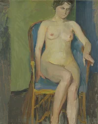 Istuva alastonmalli