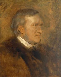 Saksa, Wilhelm Richard Wagnerin (1813 - 1883) muotokuva, saksalainen säveltäjä, libretisti, kapellimestari ja esseisti