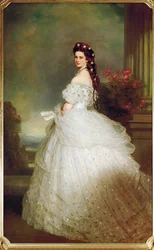 Keisarinna Elisabeth tähtipuvussa (öljy kankaalle)