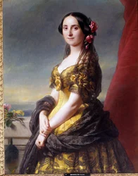 Gramedon kreivitär Madame Manuelin muotokuva Franz Xaver Winterhalterin maalaus (1806-1873)