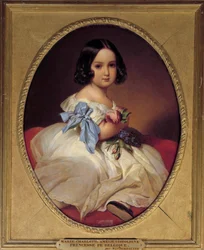 Muotokuva Marie Charlotte Ameliesta Sachsenista, Imperatrice Meksikosta (1840-1927) Xaver Winterhalterin (1806-1873) maalaus 1842 Su. 0,72x0,58 m