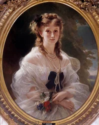 Mornyn herttuattaren, prinsessa Troubestkoyn (tai Troubeztkoyn) muotokuva. Franz Xaver Winterhalterin (1806-1873) maalaus