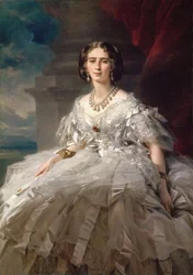 Ruhtinatar Tatjana Jusupova (Ioussoupov, Youssoupoff) (1828-1879), noin 1858. Mitat: 148x104 cm. Valtion Eremitaaši, Pietari. Taiteilijan elinvuodet: 1805-1873.