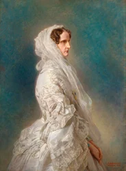 Muotokuva Preussin keisarinna Aleksandra Fjodorovna Charlottesta, 1856.