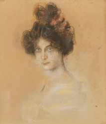 Franz von Lenbach - Muotokuva australialaisesta kankaanitanssija Saharetista, 1899.