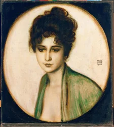 Franz von Stuck, Bildnis Frau Feez / Gemälde, 1900