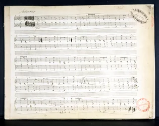 Faksimile kappaleen "Ballade Number 2 in F" partituurista