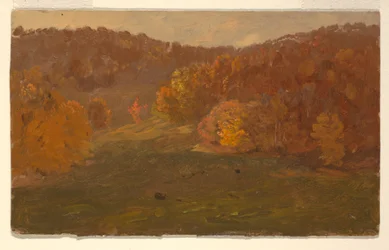 Piirros, Syksyinen maisema (Pohjois-Carolina ), 1865-70