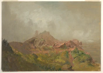 Piirustus, American Fallin pohja, Niagara, 1856-58.