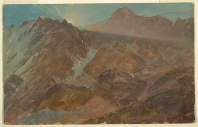 Piirros, Bernin Alpit, Sveitsi, elokuu 1868