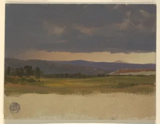 Piirros, Sininen kukkula matalien pilvien alla, 1869-70
