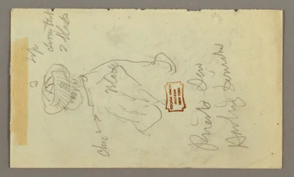 Piirros, poika turbaanin kanssa, mahdollisesti 1868