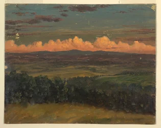 Piirros, Catskills Hudsonista, New York, 1870-80.