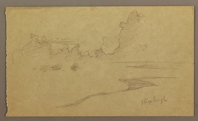 Piirros, Pilvet ja ranta, "Bloxburgh", elokuu 1865.