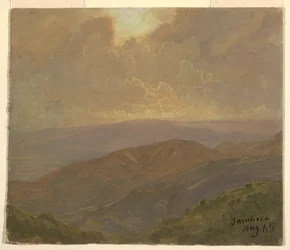 Piirros, pilvinen taivas, elokuu 1865