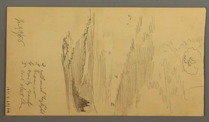 Piirros, Pilvinen taivas vuorten yllä, 19. heinäkuuta 1866.