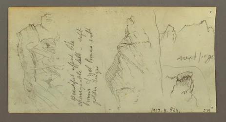 Piirros, Hahmo ratsastamassa kamelilla, istuva kameli, mahdollisesti 1868