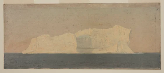 Piirros, kelluva jäävuori, Labrador, kesä- tai heinäkuu 1859.