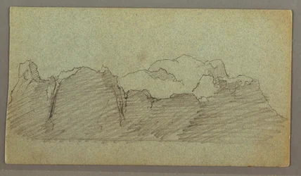 Piirros, kelluva jäävuori, mahdollisesti kesäkuu 1874