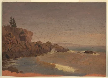 Piirros, Grand Mananin saari, Kanada, n. 1850.