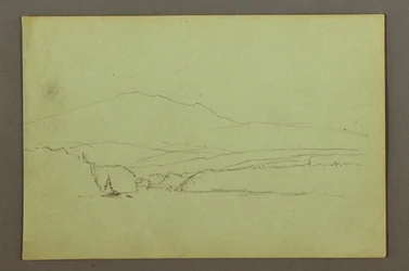 Piirros, Järvi, mäki, mahdollisesti 1856